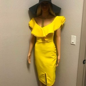 Yellow fancy dress. High quality bandage material